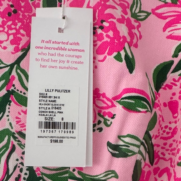 Lilly Pulitzer Pink and Green Floral Dress - Picture 3 of 5